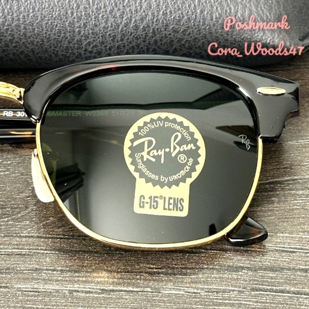 RayBan Clubmaster Green Lenses RB3016 Tortoise Frame Unisex New - Picture 7 of 16